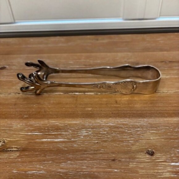 Vintage Reed & Barton Silver Plate Kings Ice Claw Tongs - Picture 1 of 4